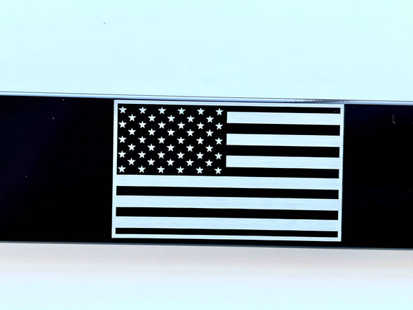 Small American Flag Billet Aluminum License Plate Frame