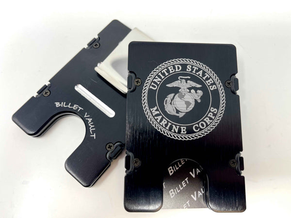 Marine Corps Badge - BilletVault Aluminum Wallet