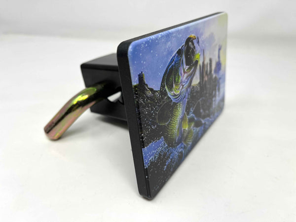Largemouth Bass Fishing Color Hitch Cover
