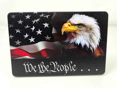 We The People With American Flag and Eagle Full Color Hitch Cover