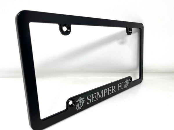 Semper Fi Marine Corps Billet Aluminum License Plate Frame