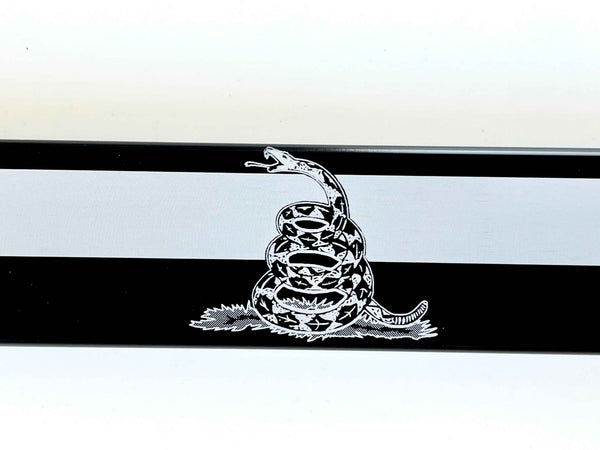 Don’t Tread On Me American Flag Billet Aluminum License Plate Frame