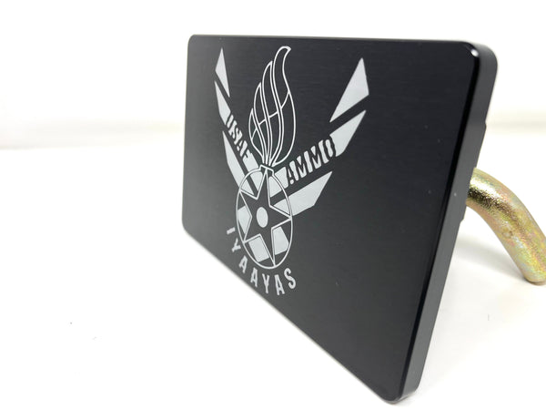 USAF Ammo IYAAYAS Aluminum Hitch Cover