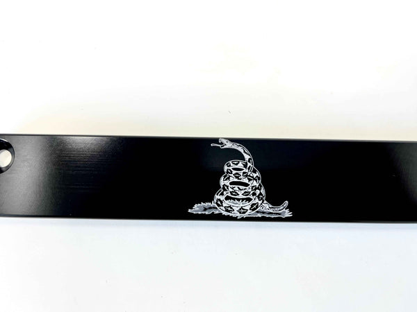 Don’t Tread On Me Gadsden Flag Billet Aluminum License Plate Frame