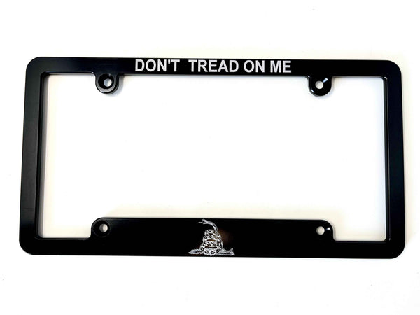 Don’t Tread On Me Gadsden Flag Billet Aluminum License Plate Frame