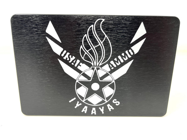 USAF Ammo IYAAYAS Aluminum Hitch Cover