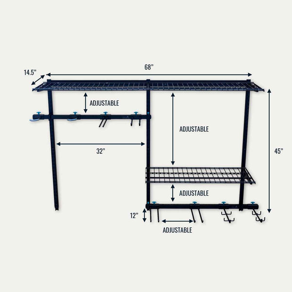 G-Adventure Pro | Adjustable Wall Storage System | Holds 500 lbs
