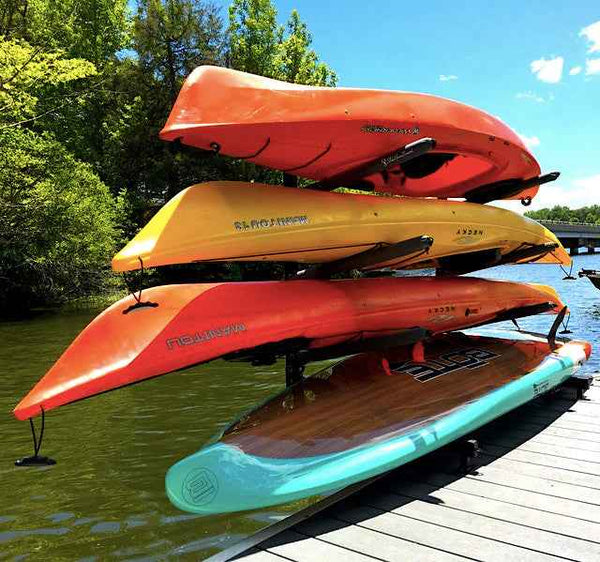 Chesapeake Dock Kayak Rack | Over The Water Storage | 4 Levels