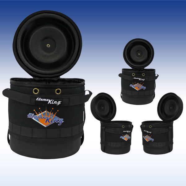 Flame King Propane Gas Hauler Kit 3lb Empty Propane Tank, Adapter Hose and Insulated Protective Carry Case