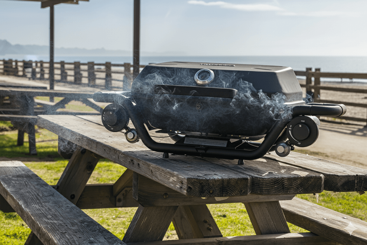 F-20 Grill in tabletop mode
