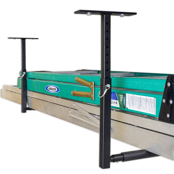 Hi-Port 2 | Ladder Adjustable Ceiling Storage Rack | Single | Holds 75 lbs