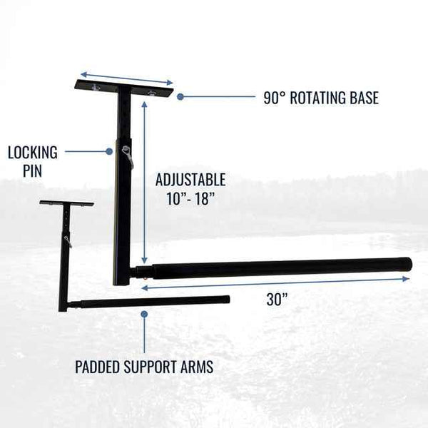 Hi-Port 2 | Adjustable Ceiling Storage Rack | Single | Holds 75 lbs