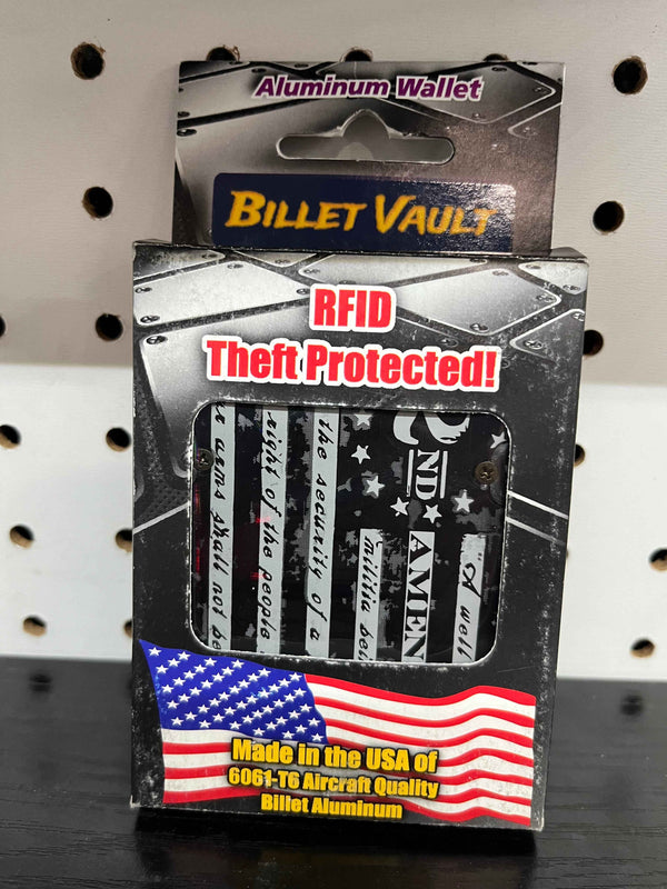 2nd Amendment Flag - BilletVault Aluminum Wallet