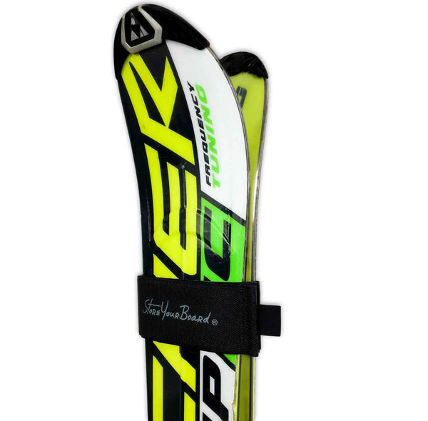 Mountain Essential Ski Wrap Straps | 4-Pack | Arctic Black