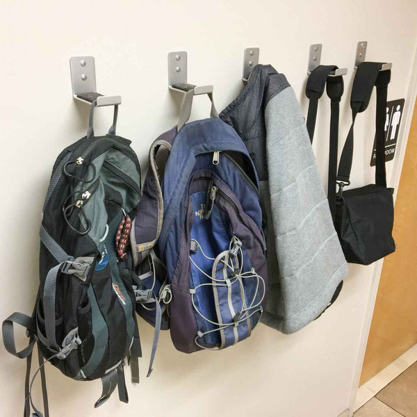 3.75" x 2" Minimalist Wall Hooks | Medium | 2-Pack | Holds 50 lbs