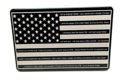 American Flag With The Soldiers Creed Hitch Cover