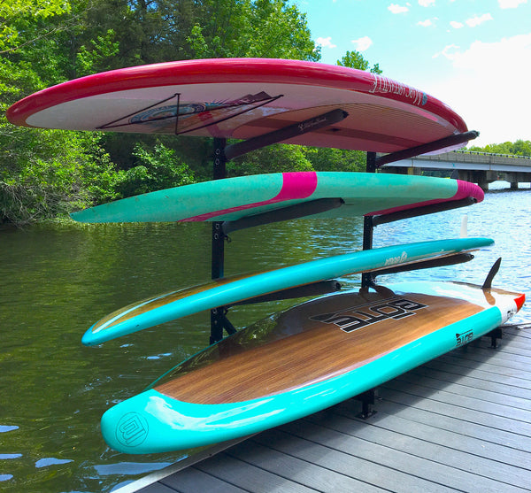 Broadwater Paddleboard Dock Rack | Over The Water Storage | 4 Levels