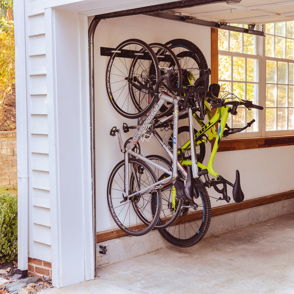 Blackstone Wall Mounted Bike Storage Rack | 4 Bikes | Black