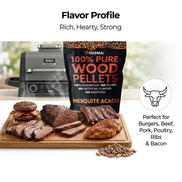 Kona Mesquite Blend Wood Smoker Pellets for Ninja Woodfire & Smokers