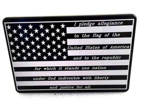 American Flag With The Pledge Of Allegiance Hitch Cover