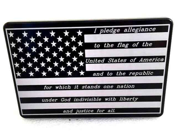 American Flag With The Pledge Of Allegiance Hitch Cover