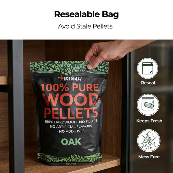 Kona 100% Oak Wood Smoker Pellets for Ninja Woodfire & Smokers