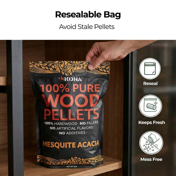 Kona Mesquite Blend Wood Smoker Pellets for Ninja Woodfire & Smokers