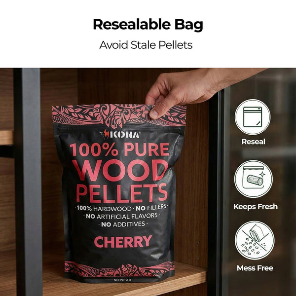 Kona 100% Cherry Wood Smoker Pellets for Ninja Woodfire & Smokers