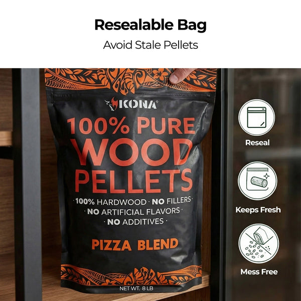 Kona Pizza Oven Blend Wood Smoker Pellets for Ninja Woodfire & Pizza Ovens