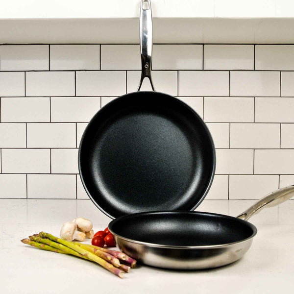 Nonstick Clad Fry Pan 2-Piece Set - Induction | Made in Switzerland