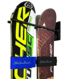Mountain Essential Ski Wrap Straps | 4-Pack | Arctic Black