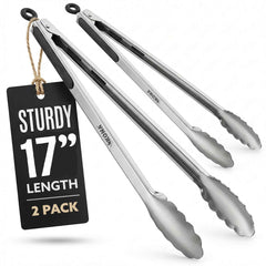 Stainless Steel Locking Grill Tongs - 18"