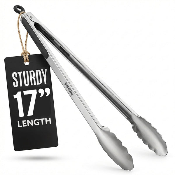 Stainless Steel Locking Grill Tongs - 18"