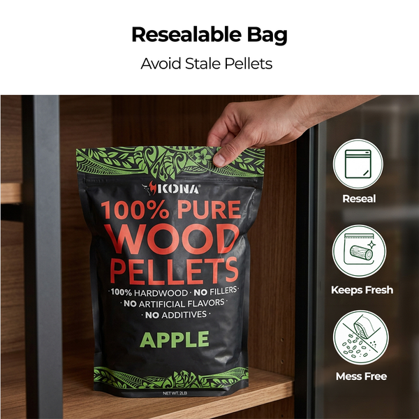 Kona 100% Apple Wood Smoker Pellets for Ninja Woodfire & Smokers
