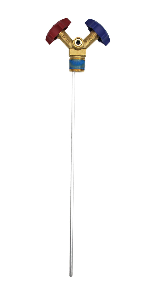Flame King Y-Valve w/Aluminum Dip Tube & Filter for 30LB Refrigerant Tanks