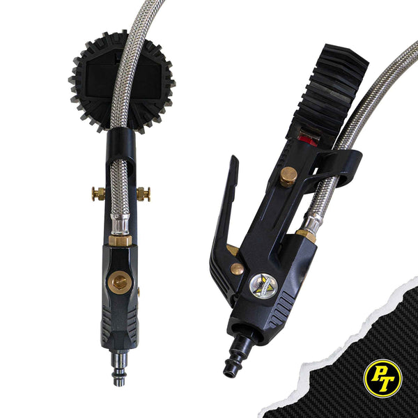 Switch Hitter Analog - Ventoso™ RED Tire Inflator with Quick-Switch Chucks