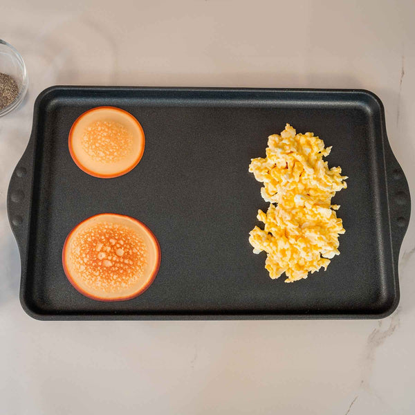 XD Nonstick 17" x 11" Double-Burner Griddle | Made in Switzerland