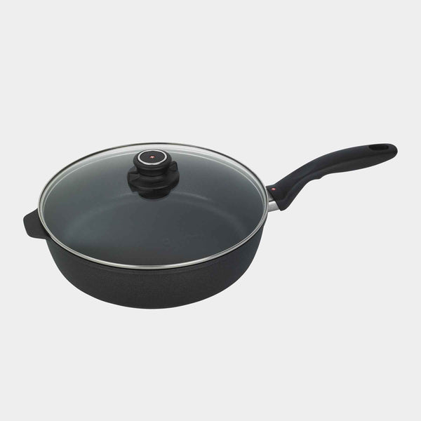 XD Nonstick Saute Pan with Glass Lid - Induction | Made in Switzerland