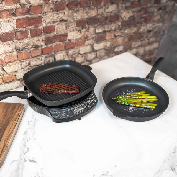 XD Nonstick 2-Piece Set - Fry Pan & Grill Pan - Induction | Made in Switzerland