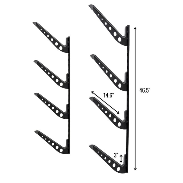 XSR Adjustable Wall Rack | Multi-Use | 4 Levels | Black