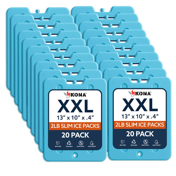 XXL Slim Space Saving Ice Packs for Coolers - 13" x 10" x 0.4"
