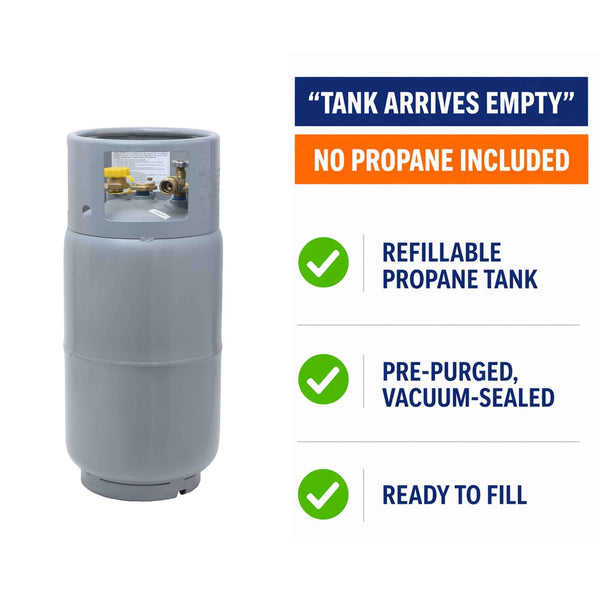 Flame King 33.5lb Forklift Steel Propane Tank Cylinder with Gauge