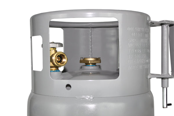 Flame King 40lb Horizontal & Vertical Empty Propane Cylinder with OPD & Wheels