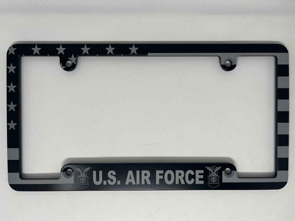 Air Force American Flag Billet Aluminum License Plate Frame