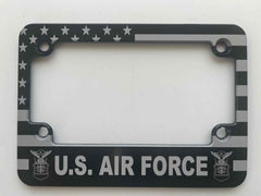 Air Force American Flag Billet Aluminum Motorcycle License Plate Frame