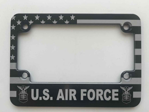 Air Force American Flag Billet Aluminum Motorcycle License Plate Frame