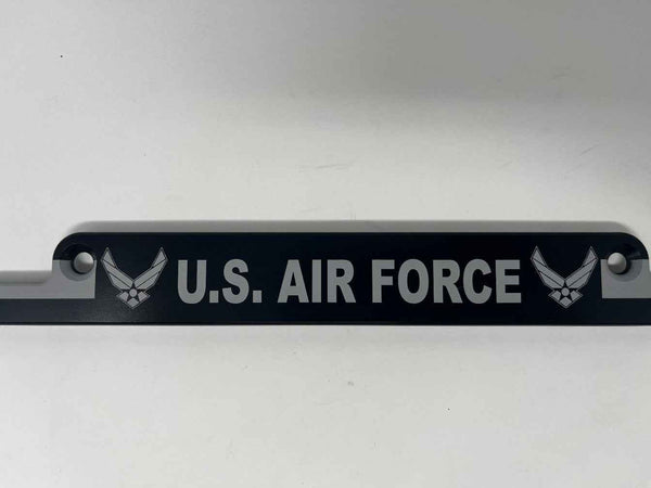 Air Force - New Logo American Flag Billet Aluminum License Plate Frame