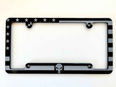 American Flag Punisher Billet Aluminum License Plate Frame