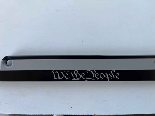 American Flag We The People In God We Trust Billet Aluminum License Plate Frame
