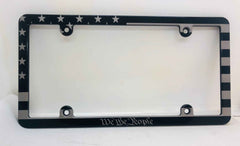 American Flag We The People Slim Billet Aluminum License Plate Frame